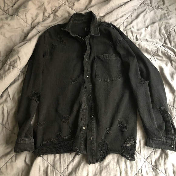 Other - DISTRESSED DENIM SHIRT/JACKET